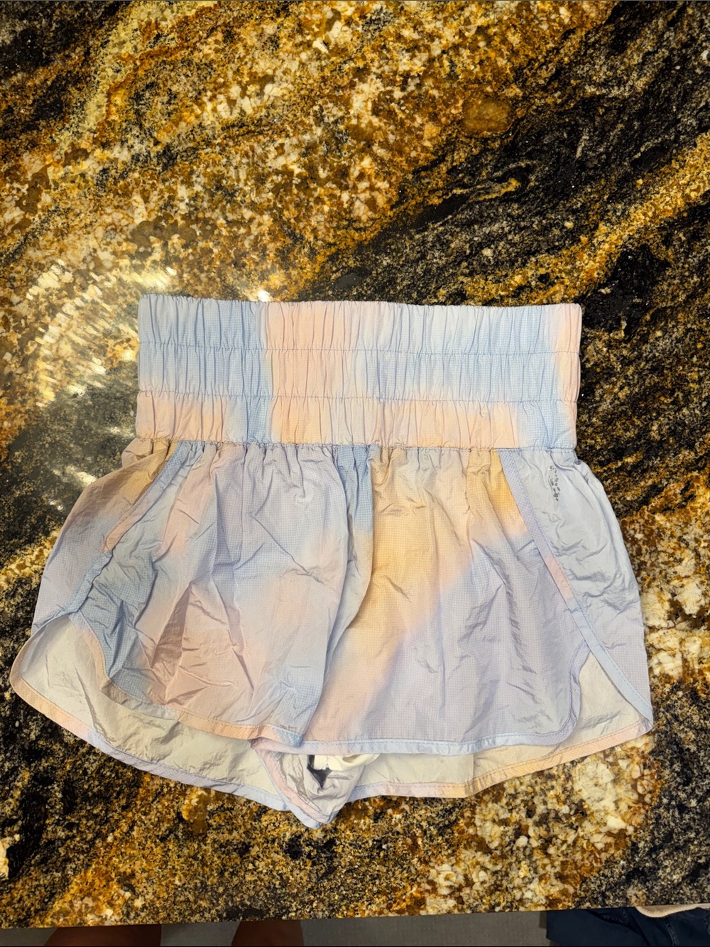 Free People Pastel Ombre High-Waist Athletic Shorts